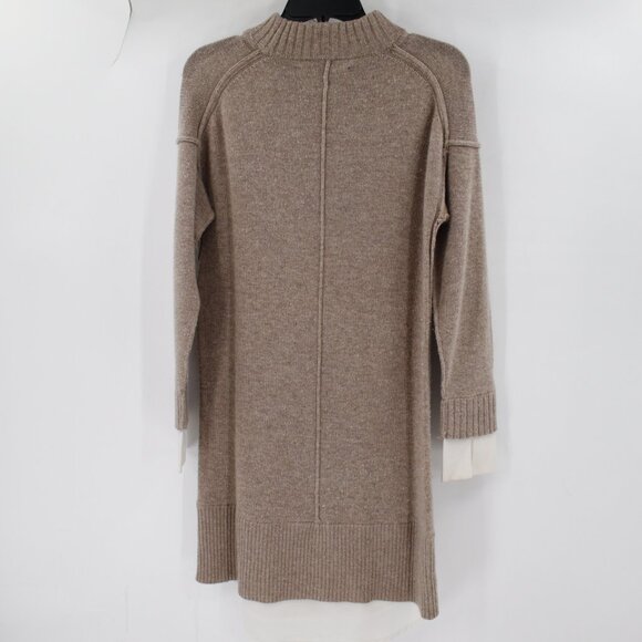 Brochu walker Sweater dress womens Medium Looker layered camel Wool Cashmere - Picture 10 of 16